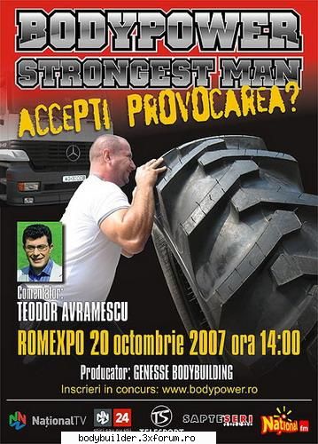 Bodypower Strongest Man - Sambata 20 octomrie a fost concursul Bodypower - Powerlifting