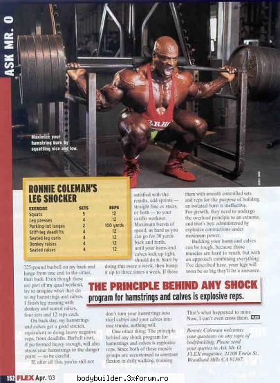 Ronnie Coleman - antrenament hardcore de picioare - Culturisti straini
