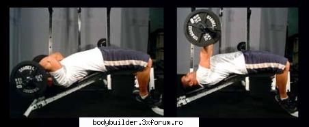 Triceps - Extensia bratelor cu bara - Exercitii pentru culturism